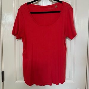 Sejour Coral Fitted Short Sleeve Tee
